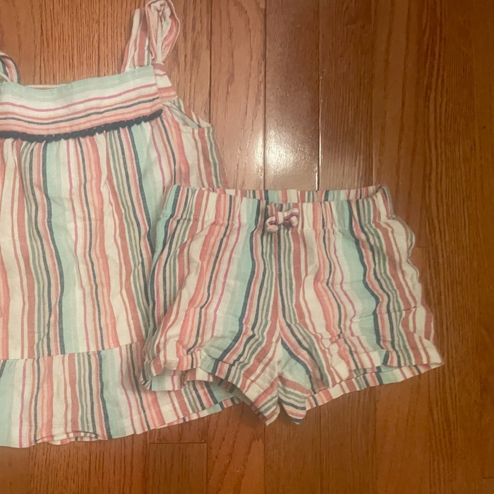Carter’s Striped Sleeveless Top and Shorts Set